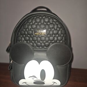 Disney Primark Winking Mickey Mini Backpack NWT Black